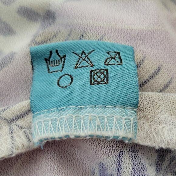 Letarte Multicolor Feather & Animal Printed 3/4 Sleeve Swim Coverup Womens Small - Picture 7 of 8